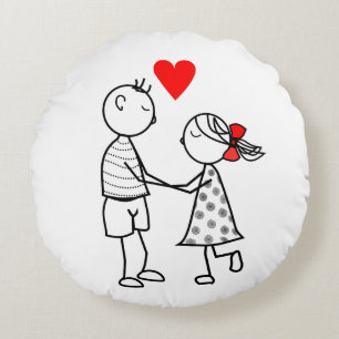 Couple Coussin rond mou
