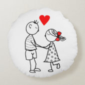 Couple Coussin rond mou (Dos)