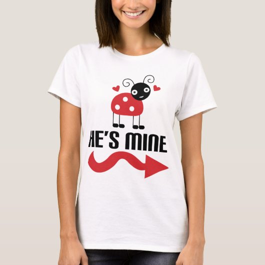 Couple Cute Ladybug haar T-shirt (Voorkant)