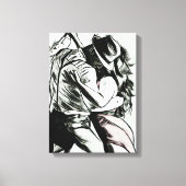 Couple Dancing, imprimé en toile noir et blanc, (Recto)