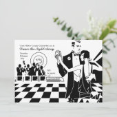 Couple Dancing Uitnodiging (Staand voorkant)