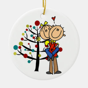 Couple dans l'amour ornement de Noël
