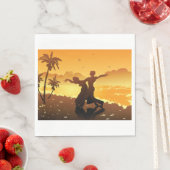 Couple Dansant Sur Les Serviettes En Papier De Pla (En situation)