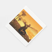 Couple Dansant Sur Les Serviettes En Papier De Pla (Coin)