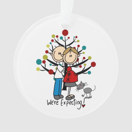 Couple D'Attentes Personnalisé Avec Ornement Acryl (devant)