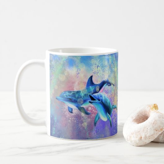 Couple Dauphin Coffee Mug (Avec donut)