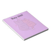 Couple de chats mignons bloc-notes pastel violet L (Incliné)