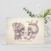 Couple de crâne Jour des invitations de mariage mo (Debout devant)