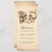 Couple de crâne Mortel Joli Mariage Programmes (Devant / Derrière)