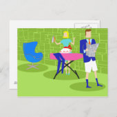 Couple de dessin rétro à la carte postale de la ma (Devant / Derrière)