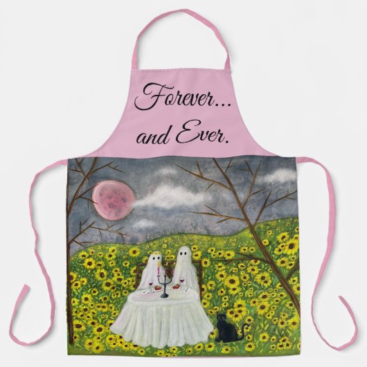 Couple de fantômes et tablier fleuri (Recto)