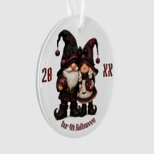 Couple de gnomes Halloween Bourgogne Gnome Couple
