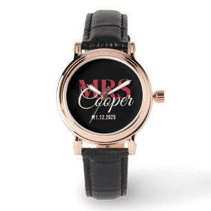 Couple de mariage élégant Nom Montre couleur ivoir