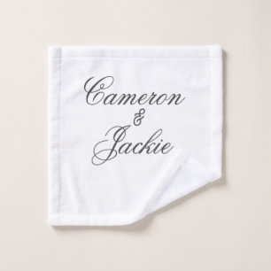 Couple de mariage élégant simple nom calligr stylé