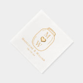 Couple de pot Mason rustique 2 initiale Nom Date (Droite)