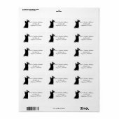 "Couple de salle de bal" Étiquettes de adresse per (Feuille entière)