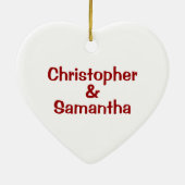 Couple de souris Premier ornement de Noël (Dos)