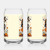 Couple de squelette d'Halloween mignon en orange (Gauche)