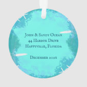 Couple de Tortues Marines Premier Noël de Mariage (dos)