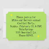 Couple d'homosexuels rétro amoureux - Invitation (Dos)