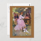 Couple Dining Al Fresco Briefkaart (Voorkant / Achterkant)