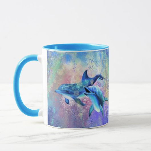 Couple Dolphin Mug Bonne Famille (Gauche)