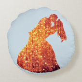 Couple d'or, Baiser, Romance Coussin rond (Dos)