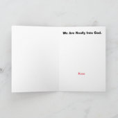 Couple drôle au lit Carte romantique (Intérieur)