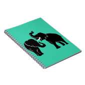 Couple Elephant Carnet Famille - Choisir la couleu (Côté Droit)