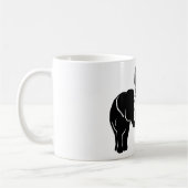 Couple éléphant Couple Couleur personnalisée Mug (Gauche)