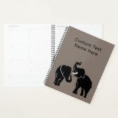 Couple Elephant Planner Nom et couleur du texte pe (Devant avec enveloppe)