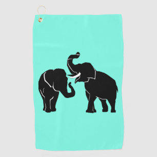 Couple Elephants Golf Serviette - Choisissez la co