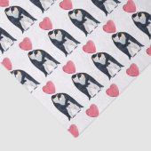 Couple Emperor Penguin Heart Tissuepapier (Detail)