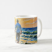 Couple en amour à la plage - Café Mug (Devant droit)