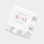 Couple en amour Mariage de coeur Monogram Embosser (Gauche)