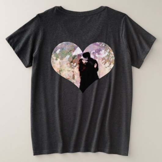 Couple en amour S'embrasser dans la pluie Art Abst (Design dos)