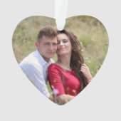 Couple engagé Premier Noël Rustique Bois (dos)