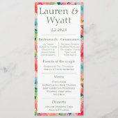 Couple Facts Tropical Wedding Programme & Menu (Dos)