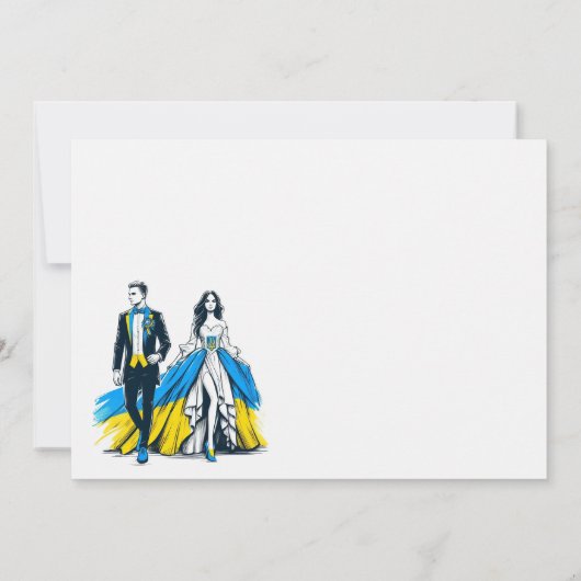 Couple Faire-part de mariage Ukraine (Dos)