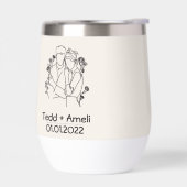 Couple floral beige neutre (Gauche)