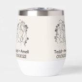 Couple floral beige neutre (Avant)