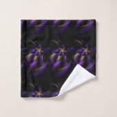 Couple Floral Noir Jaune Violet Ses Hauteurs (Gant de toilette)