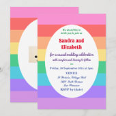 Couple gai/lesbienne faire-part de mariage (Devant / Derrière)