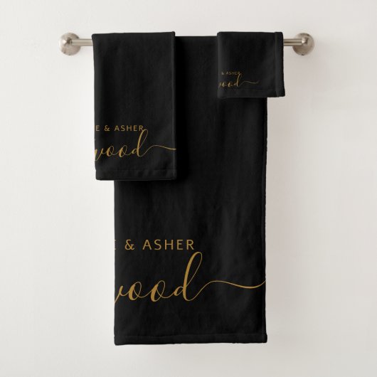 Couple Gold Monogramme Noir (En situation)