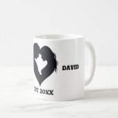 COUPLE HEART SILHOUETTE MUG (Devant droit)