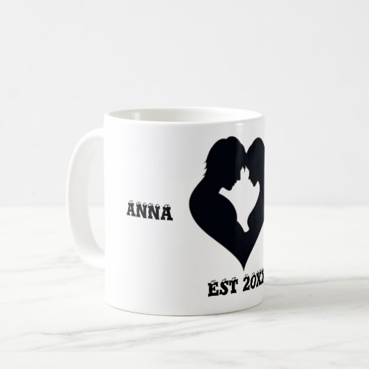 COUPLE HEART SILHOUETTE MUG (Devant gauche)