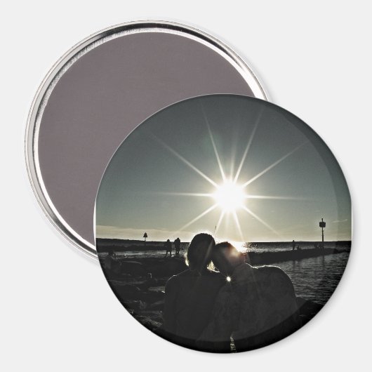 Couple in Love Cape Cod Photo Magnet (Recto/Verso)