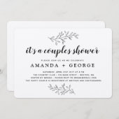 Couple invitation carte kraft rustique (Devant / Derrière)