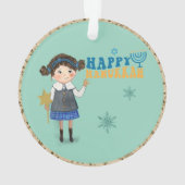 Couple juif mignon heureux Hanoukka Turquoise (dos)