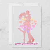 Couple Kisser Minimaliste Valentines Carte Jour (Devant)